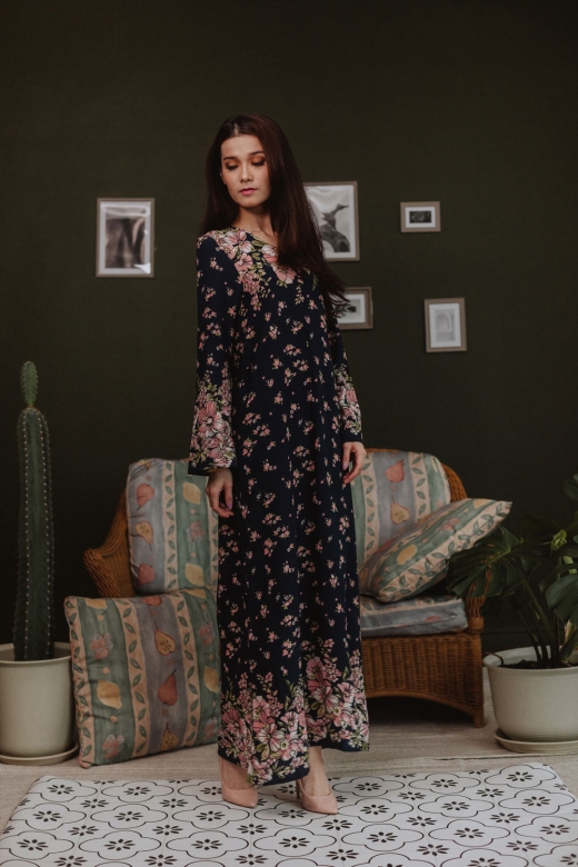 Lilo Ironless Dress - Navy